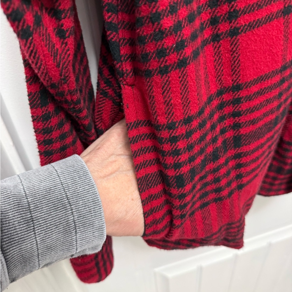 Vintage Woolrich Thick Flannel Button Up Plaid Wool Men's Size XLarge Red (W-3) - Picture 3 of 11